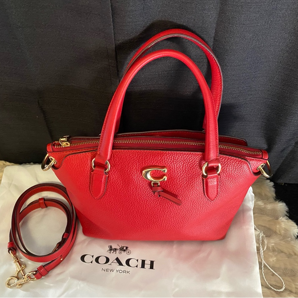 Coach pebbled leather crossbody